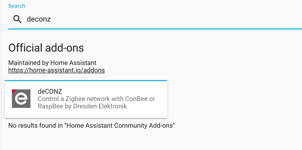 deCONZ add-on