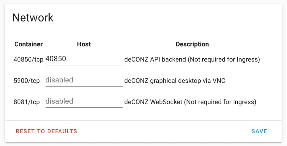 network settings